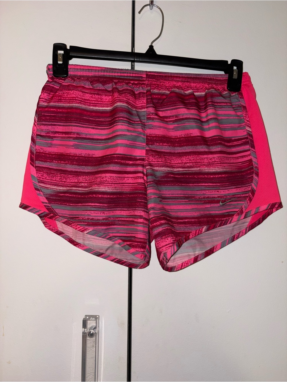 Nike Pink Stripe kids Running Shorts